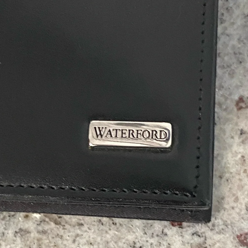Waterford black leather refillable agenda book